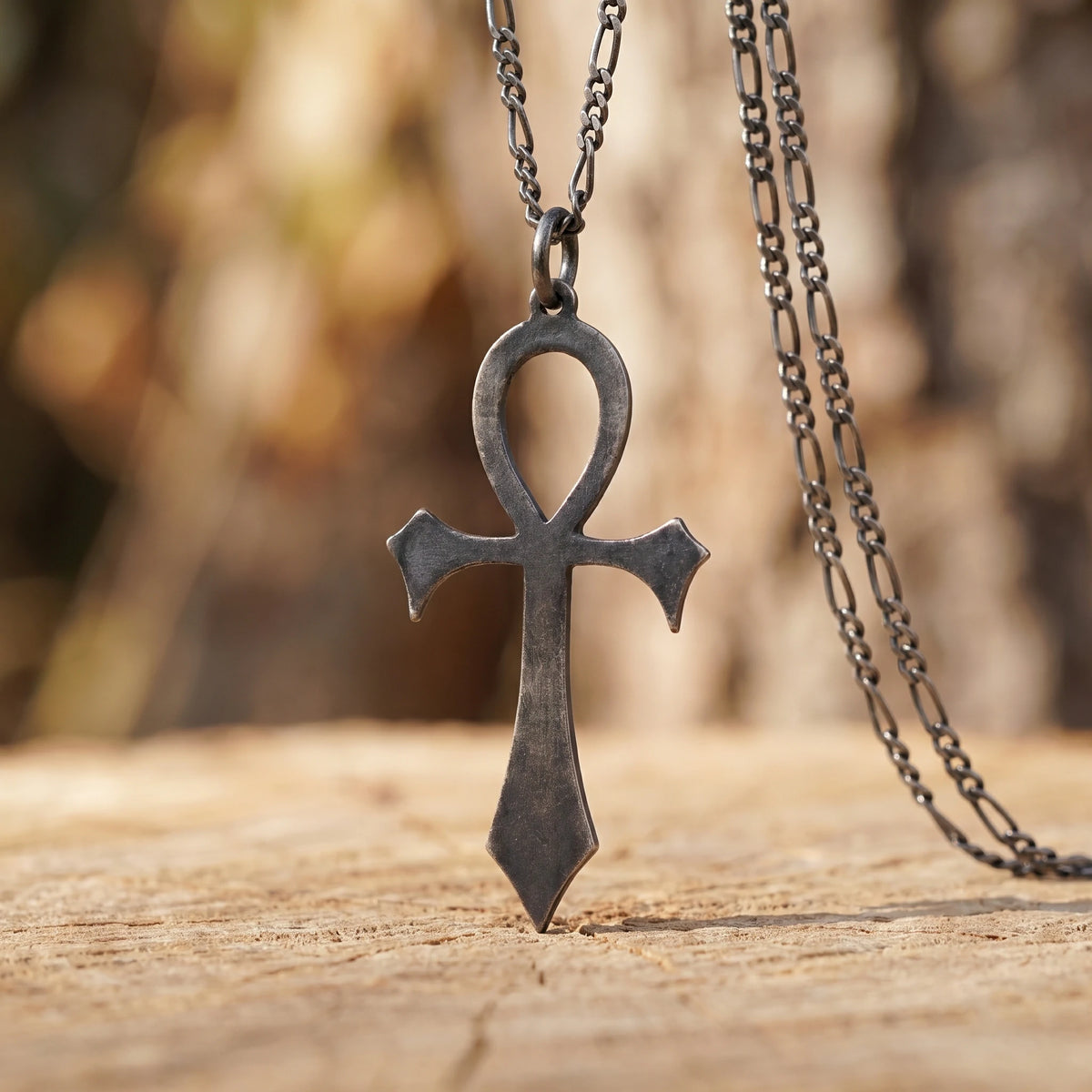 925 Sterling Silver Ankh Key of Life Durable Cross Pendant Faith Gift