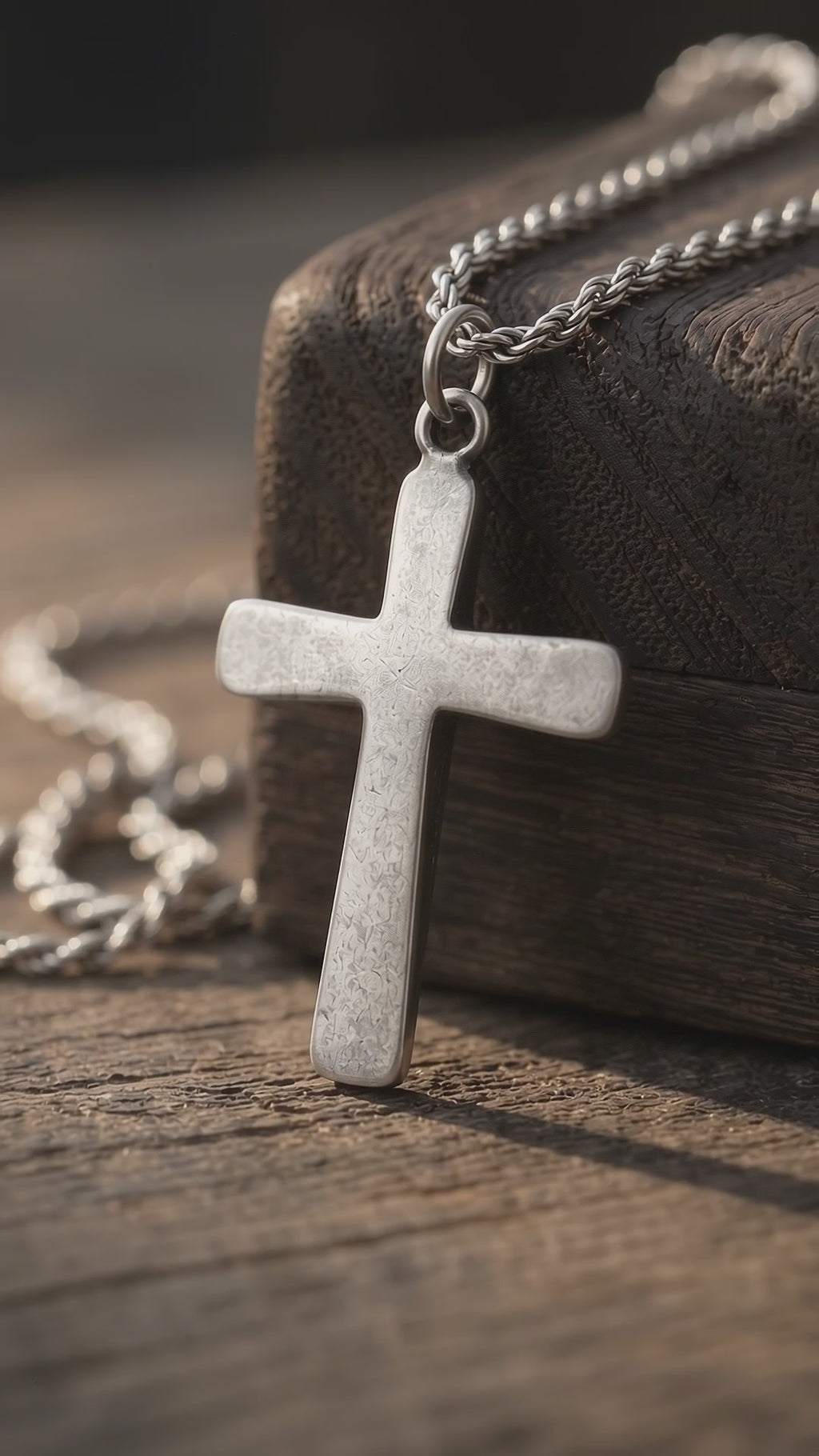 Custom 925 Sterling Silver Domed Cross Pendant for Unshakable Faith and Divine Peace