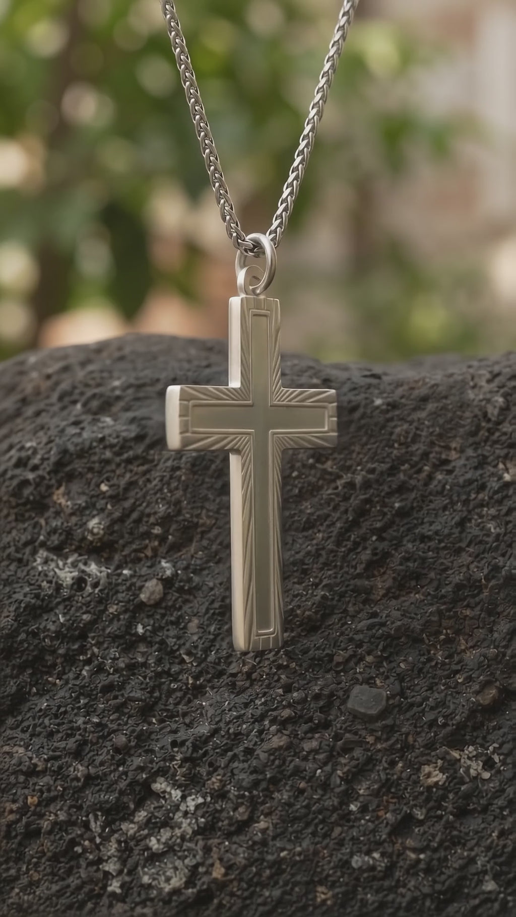 Custom 925 Sterling Silver Sunburst Cross Pendant for Heavenly Guidance & Eternal Light