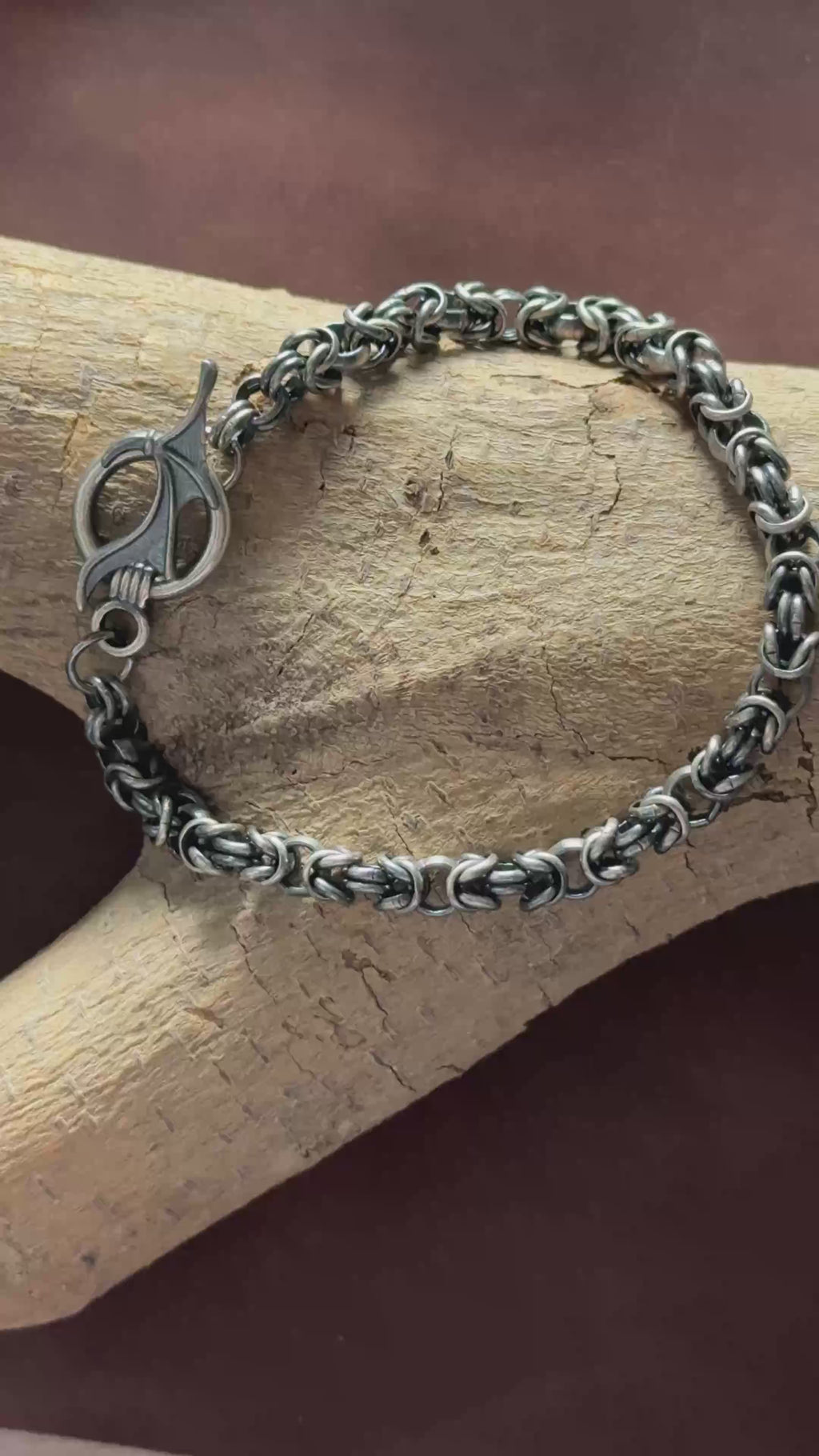 Heavy 925 Sterling Silver Byzantine Chain Bat Wing Clasp Everyday Wear Bracelet