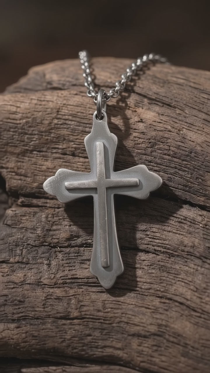 Custom 925 Sterling Silver Trinity Cross Pendant for Sacred Grace & Holy Salvation