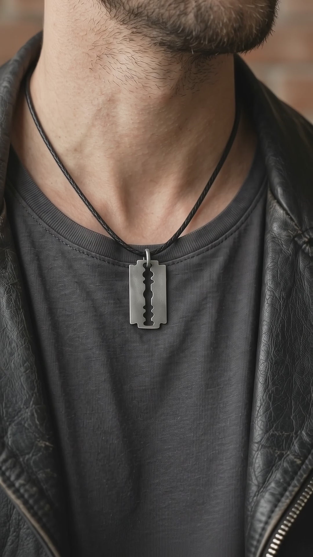 925 Sterling Silver Engravable Blade Pendant, Personalized Punk Necklace Jewelry