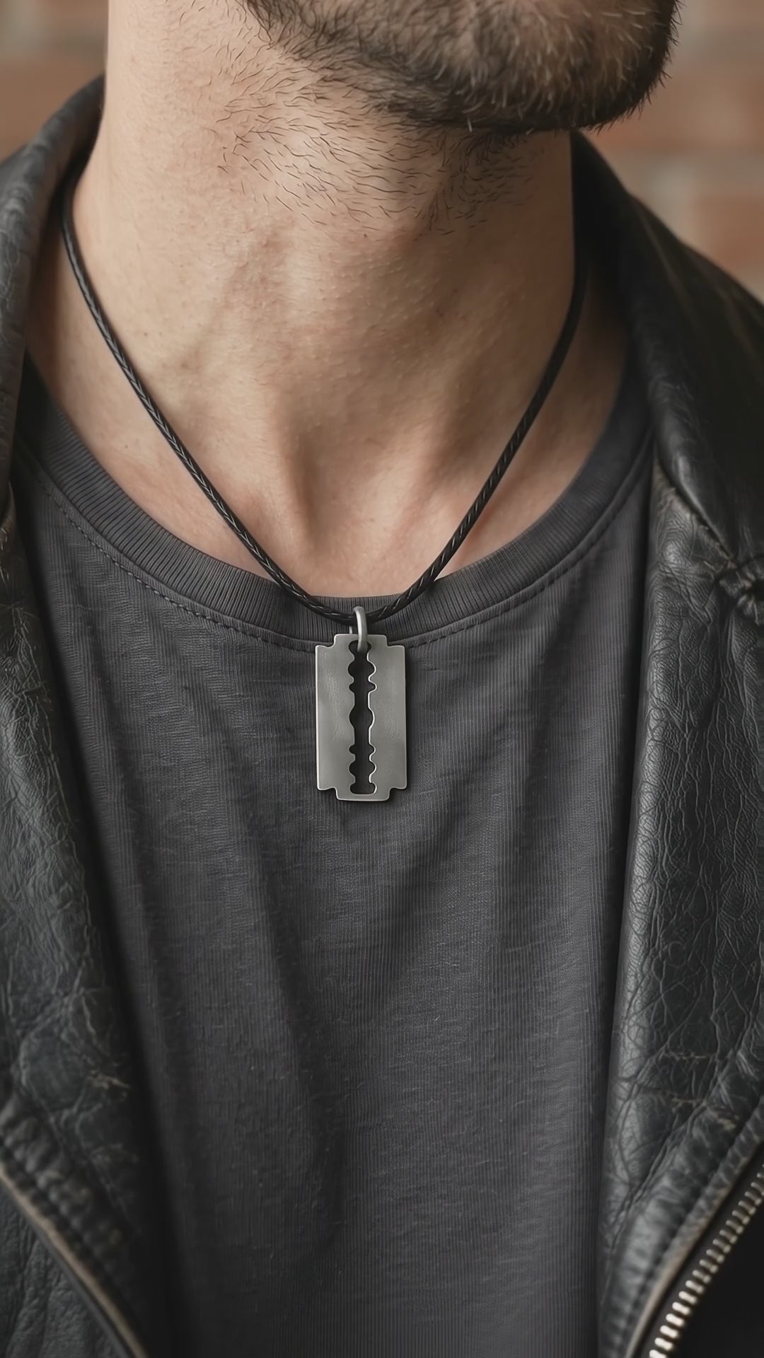 925 Sterling Silver Engravable Blade Pendant, Personalized Punk Necklace Jewelry