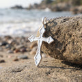 Custom 925 Sterling Silver Spearhead Cross Pendant Shielding Your Soul In Holy Faith
