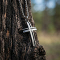 925 Sterling Silver Layered Cross Pendant Shielding Your Soul In Unshakeable Faith