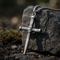 Sacred 925 Sterling Silver Wooden Beam Cross Pendant Protecting Your Faith and Soul