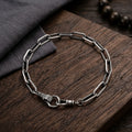 925 Sterling Silver Hand Paperclip Bracelet