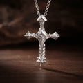 925 Sterling Silver Engravable Skull Cross Pendant Guarding Your Faith In Divine Light