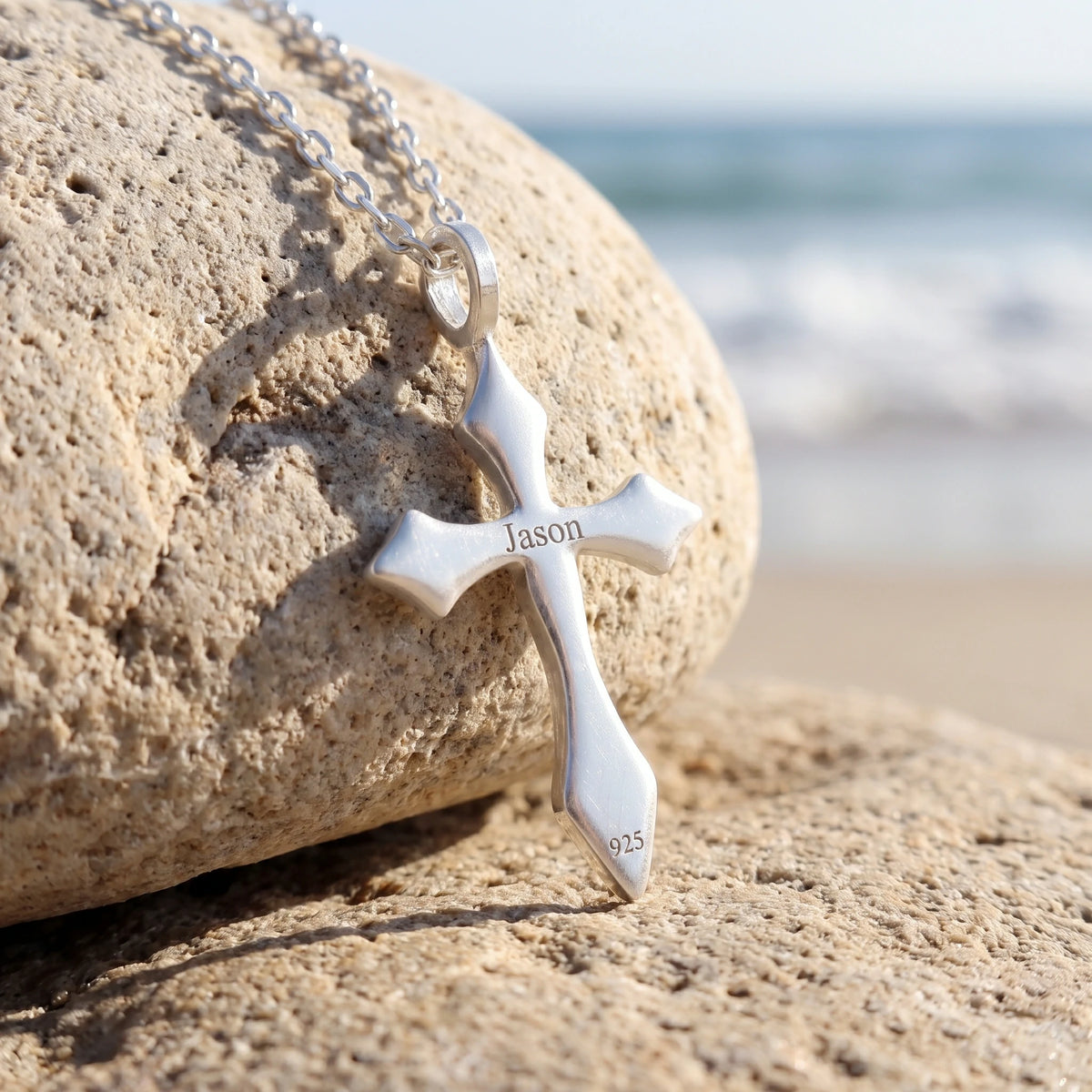 Custom 925 Sterling Silver Spearhead Cross Pendant Shielding Your Soul In Holy Faith