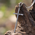 925 Sterling Silver Spiral Grooved Cross Pendant Anchored In Sacred Redemption