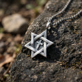 925 Sterling Silver Star of David Cross Durable Custom Engravable Necklace