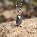 925 Sterling Silver Crescent Moon Wishing Stone Pendant Bringing Mystical Magic And Hope
