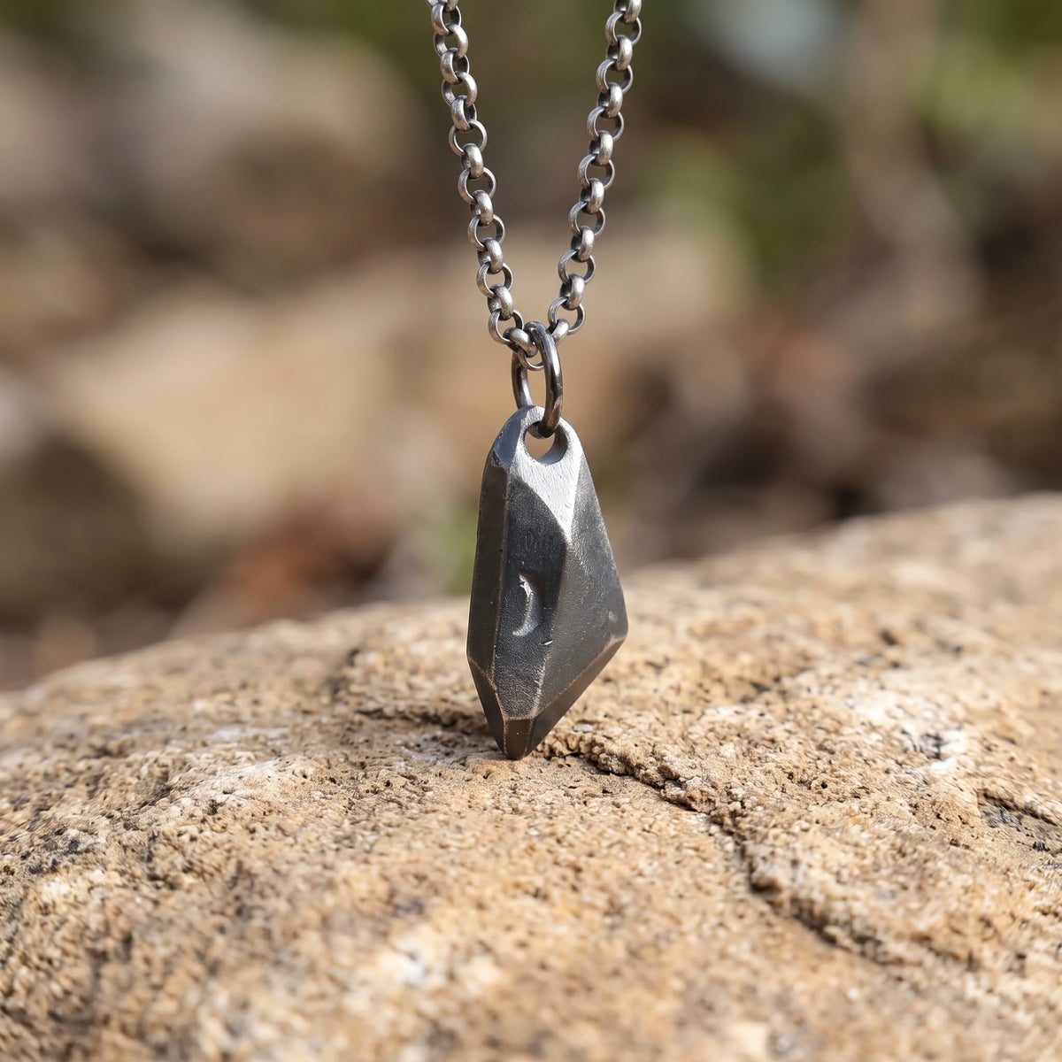 925 Sterling Silver Crescent Moon Wishing Stone Pendant Bringing Mystical Magic And Hope