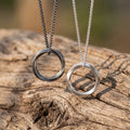 925 Sterling Silver Twisted Mobius Circle Pendant Delivering Minimalist Modern Flow