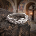 Custom Crown of Thorns 925 Sterling Silver Ring - Personalized Men's Gift