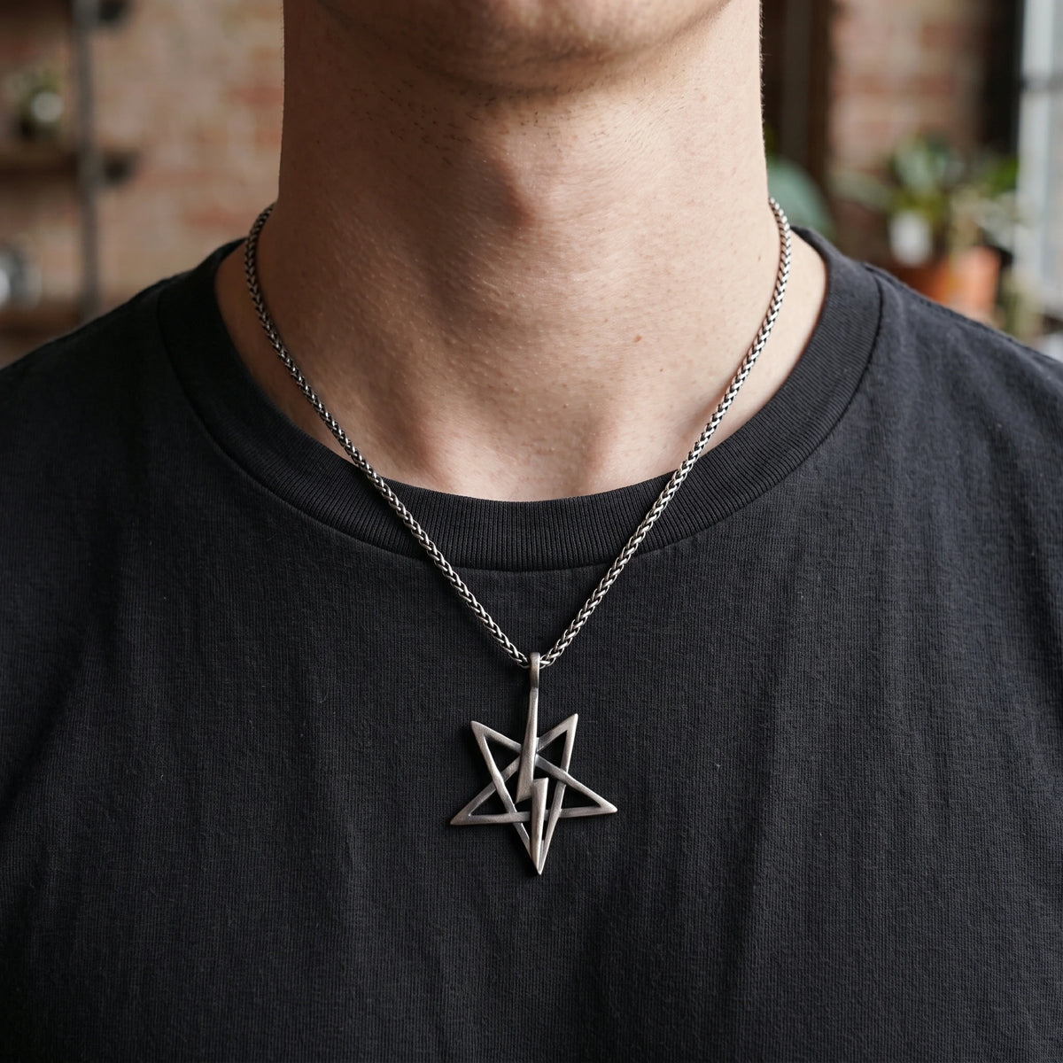 925 Sterling Silver Star Lightning Pendant for Bold Ambition and Inner Spark