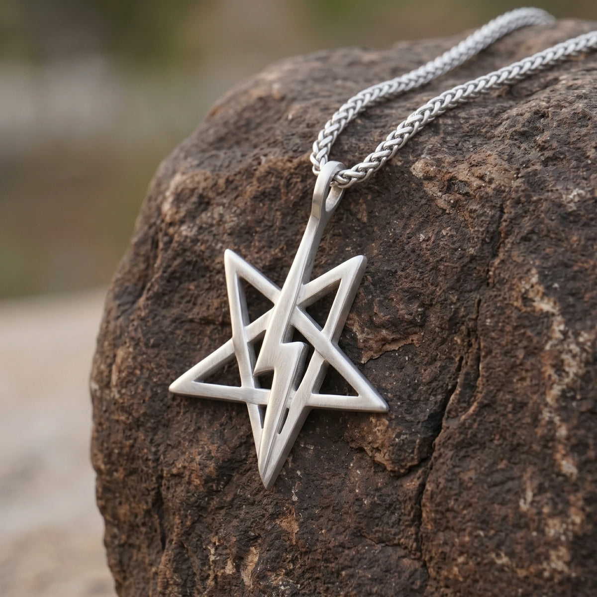 925 Sterling Silver Star Lightning Pendant for Bold Ambition and Inner Spark