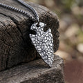 925 Sterling Silver Viking Vegvisir Arrowhead Pendant For Guidance Strength And Protection
