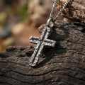 925 Sterling Silver Old Rugged Cross Durable Sacred Faith Pendant Necklace