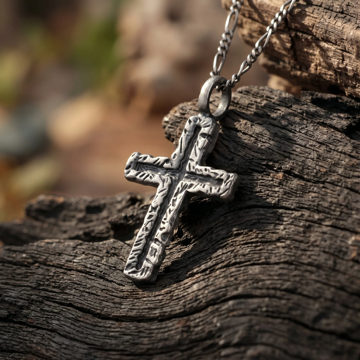 925 Sterling Silver Old Rugged Cross Durable Sacred Faith Pendant Necklace