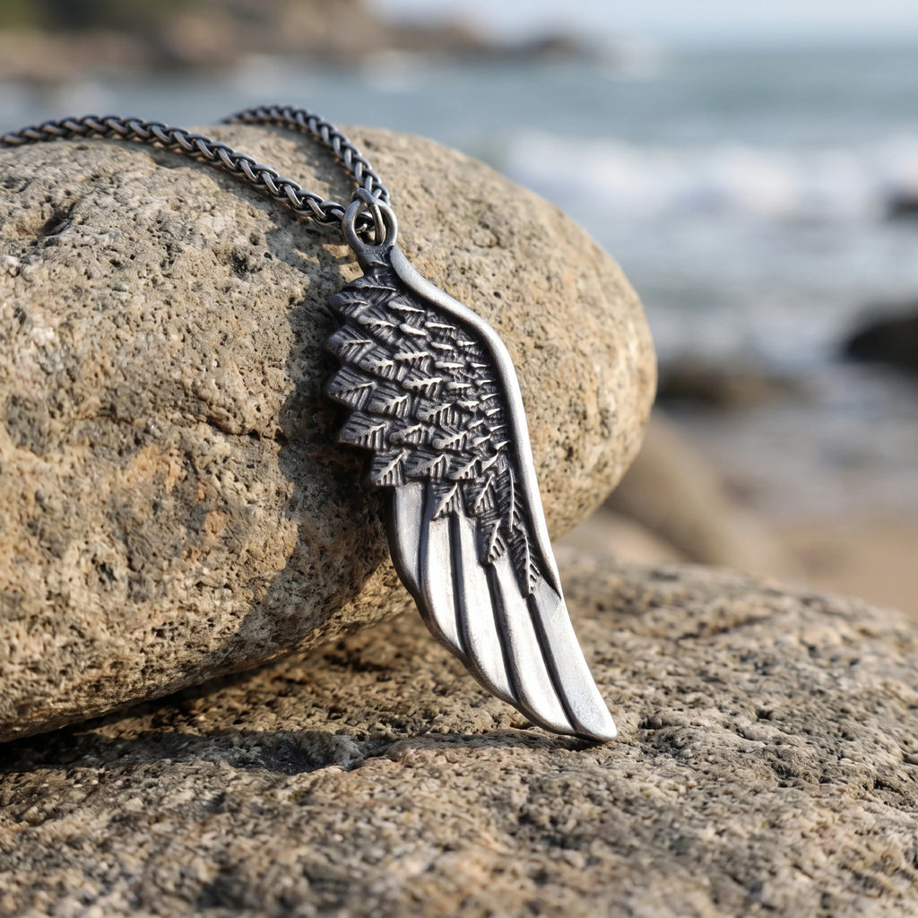 Custom 925 Sterling Silver Angel Wing Pendant Bringing Guardian Protection And Freedom